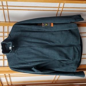 NWT Old Navy Go Warm Dark Green Fleece Zip Jacket L
